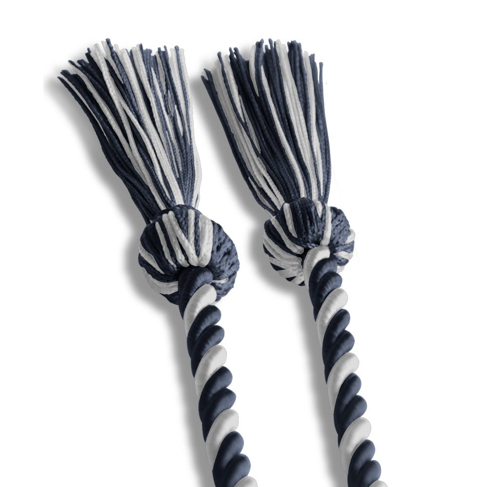 Single Graduation Honor Cord Navy Blue/White - Endea Graduation