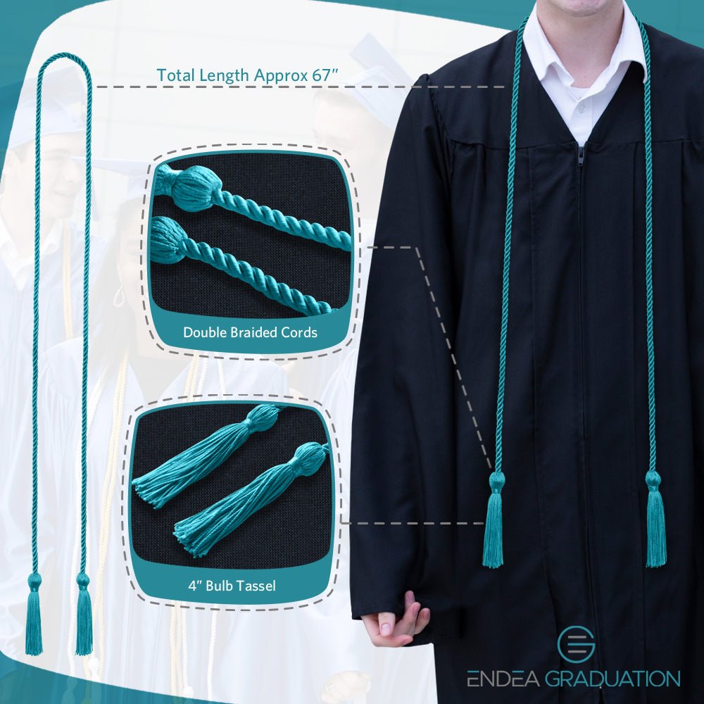 Single Graduation Honor Cord Peacock - Endea Graduation