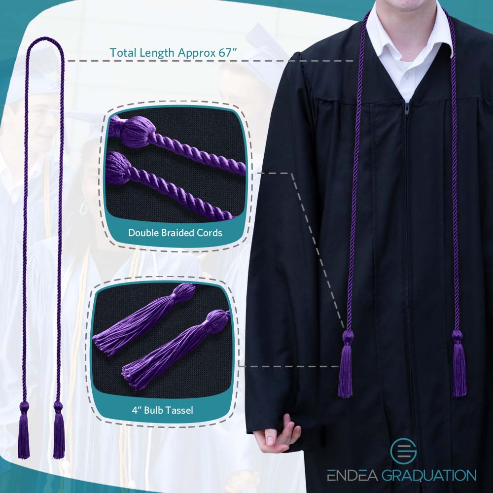 Single Graduation Honor Cord Purple - Endea Graduation