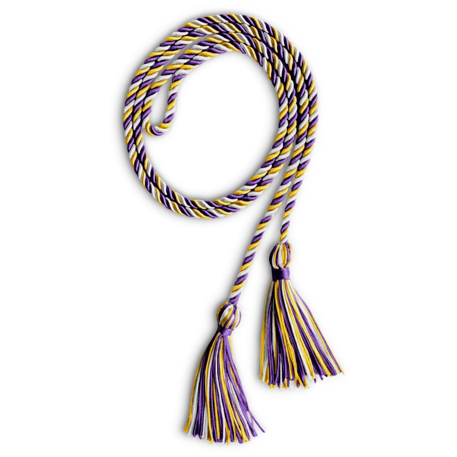 Single Graduation Honor Cord Purple/Gold/White - Endea Graduation