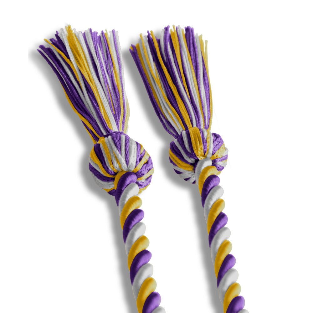 Single Graduation Honor Cord Purple/Gold/White - Endea Graduation