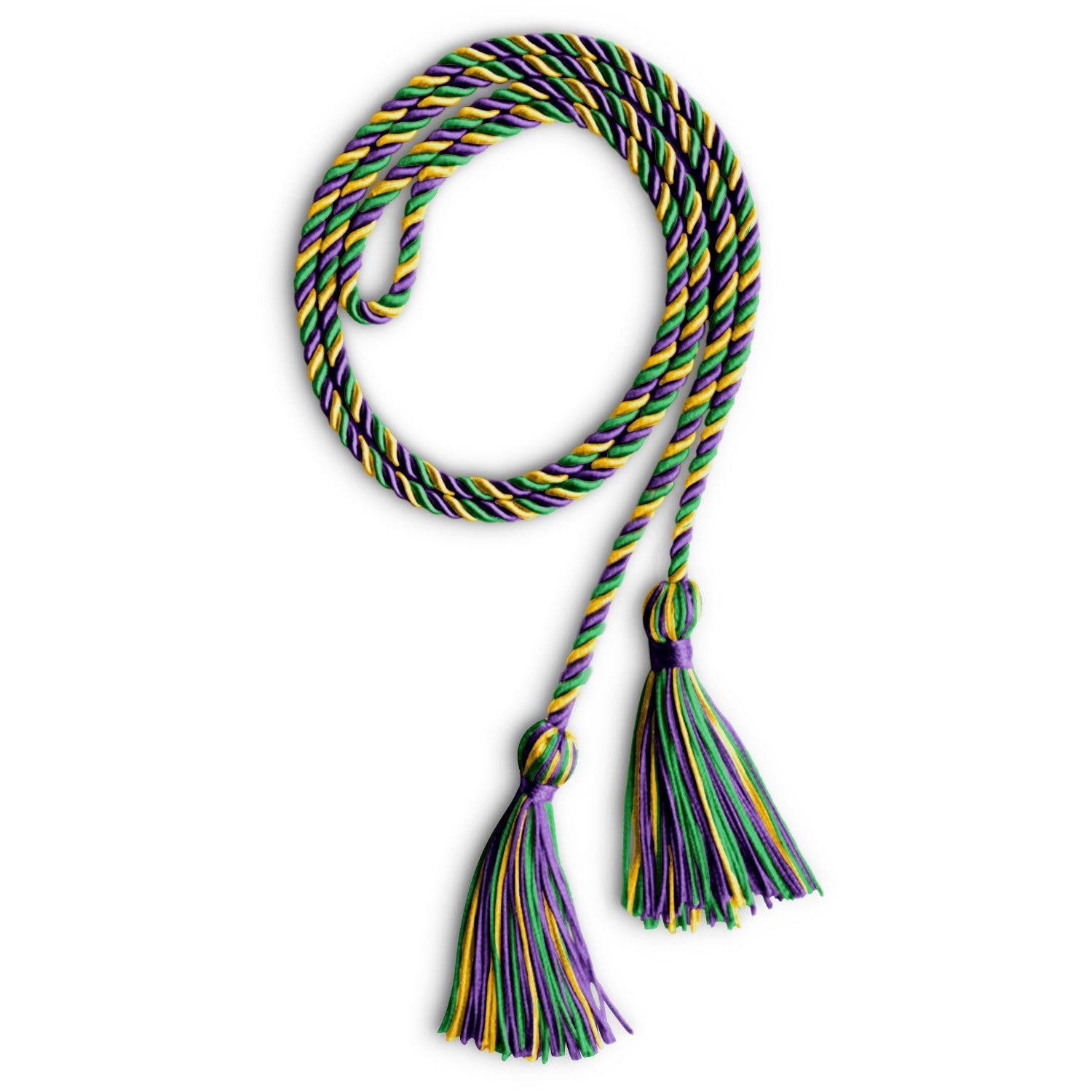 Single Graduation Honor Cord Purple/Green/Gold - Endea Graduation