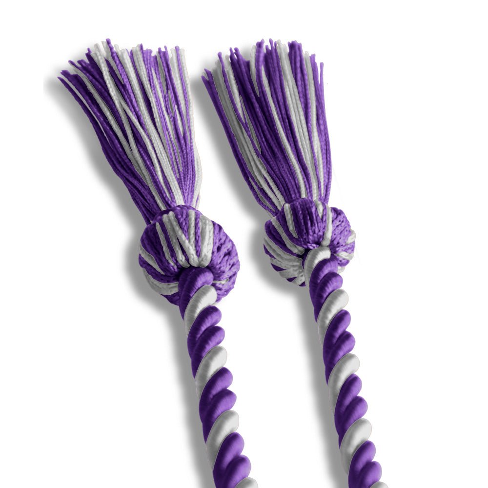 Single Graduation Honor Cord Purple/Silver - Endea Graduation