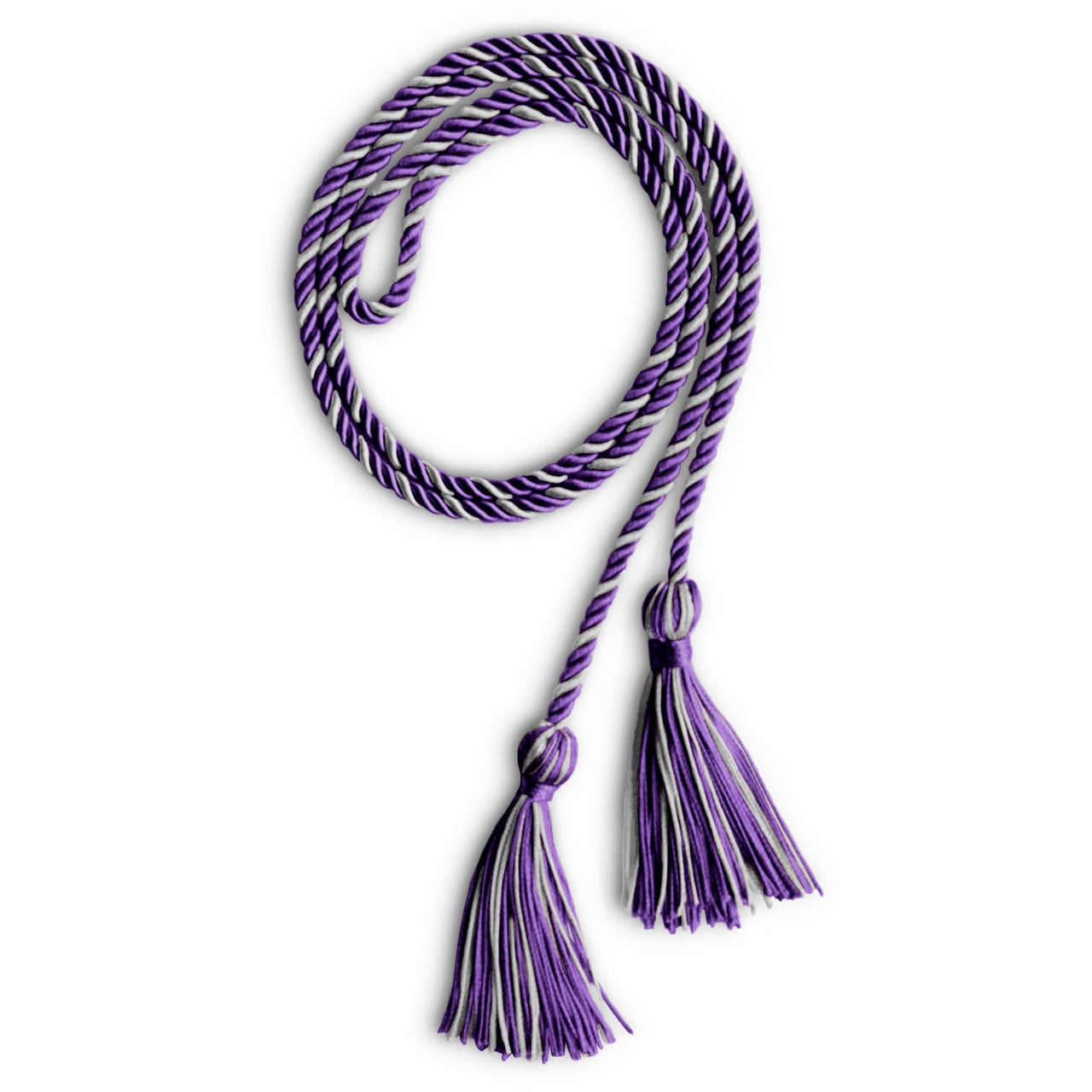 Single Graduation Honor Cord Purple/Silver - Endea Graduation