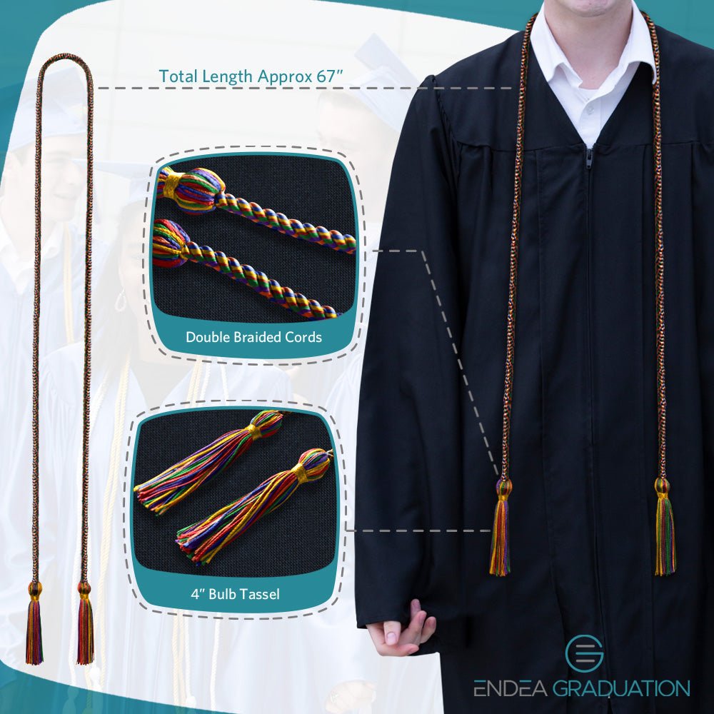 Single Graduation Honor Cord Rainbow - Endea Graduation