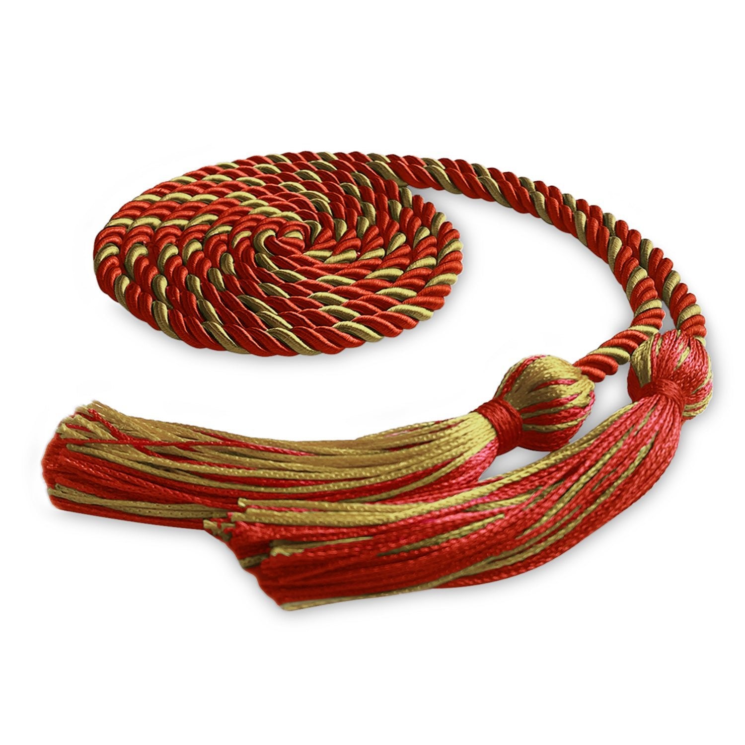 Single Graduation Honor Cord Red/Antique Gold - Endea Graduation