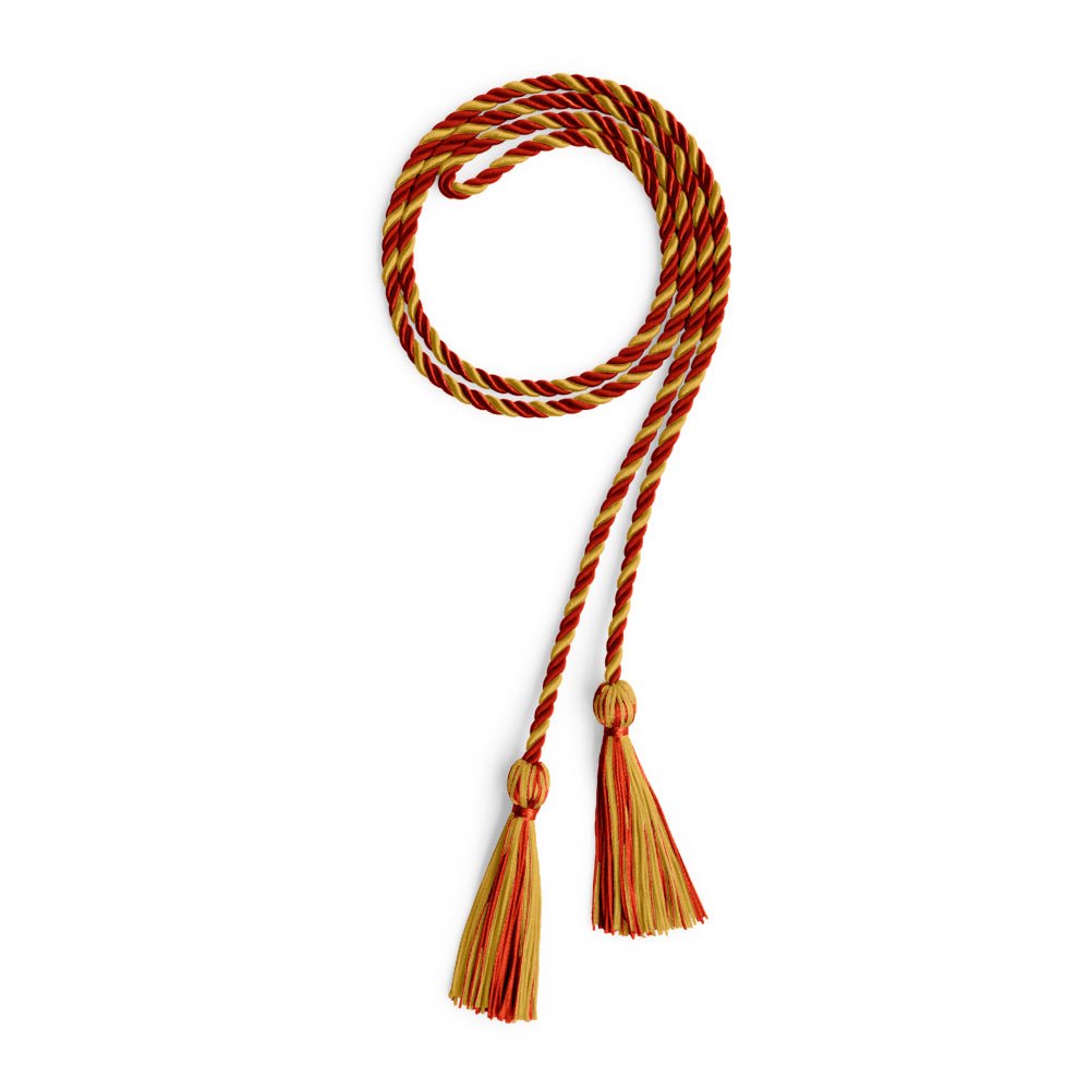 Single Graduation Honor Cord Red/Antique Gold - Endea Graduation