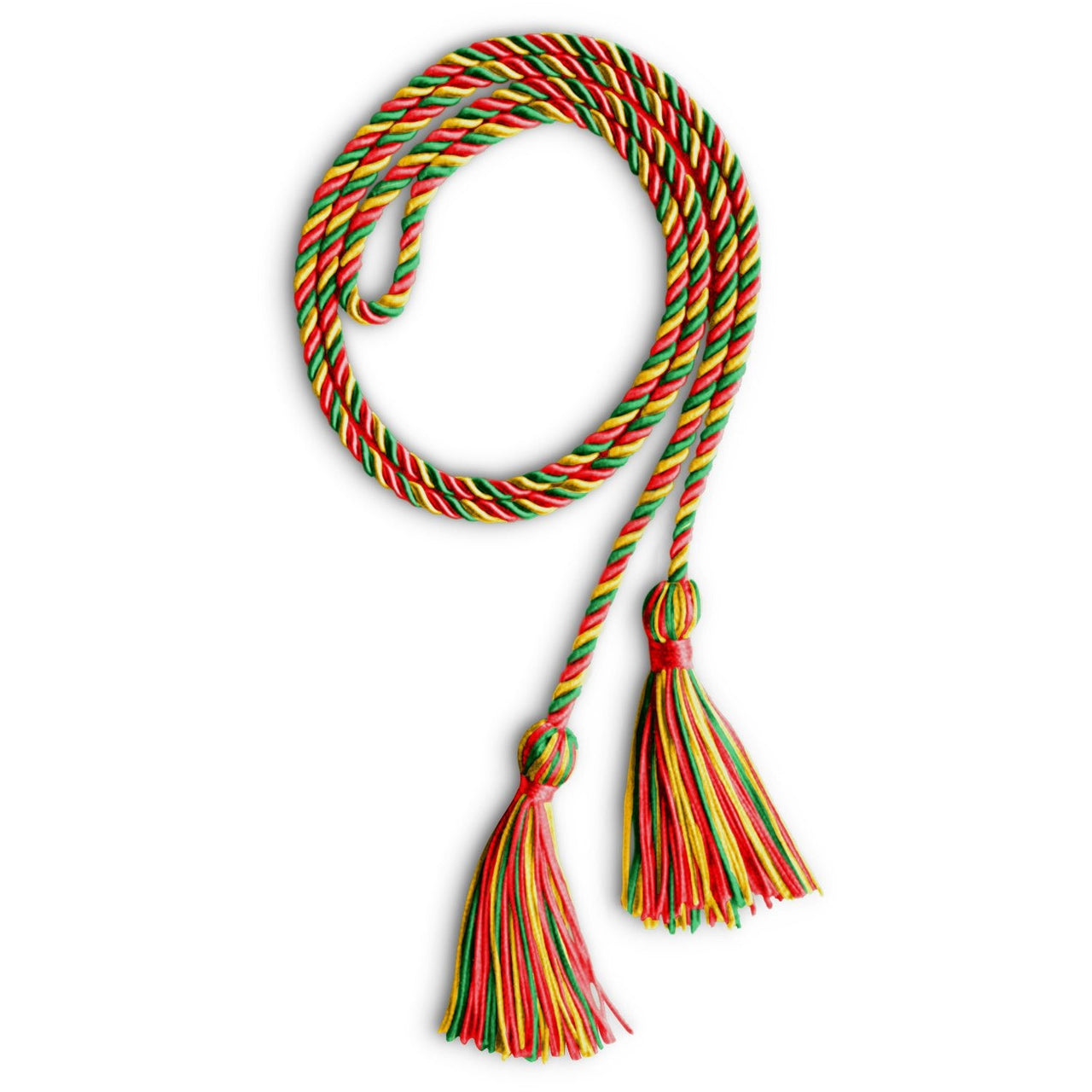 Single Graduation Honor Cord Red/Gold/Green - Endea Graduation