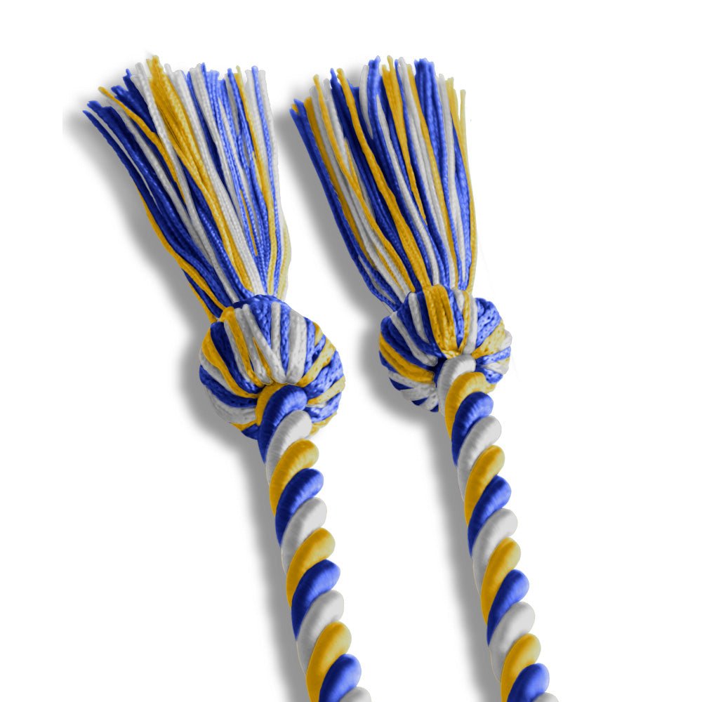 Single Graduation Honor Cord Royal Blue/Gold/White - Endea Graduation