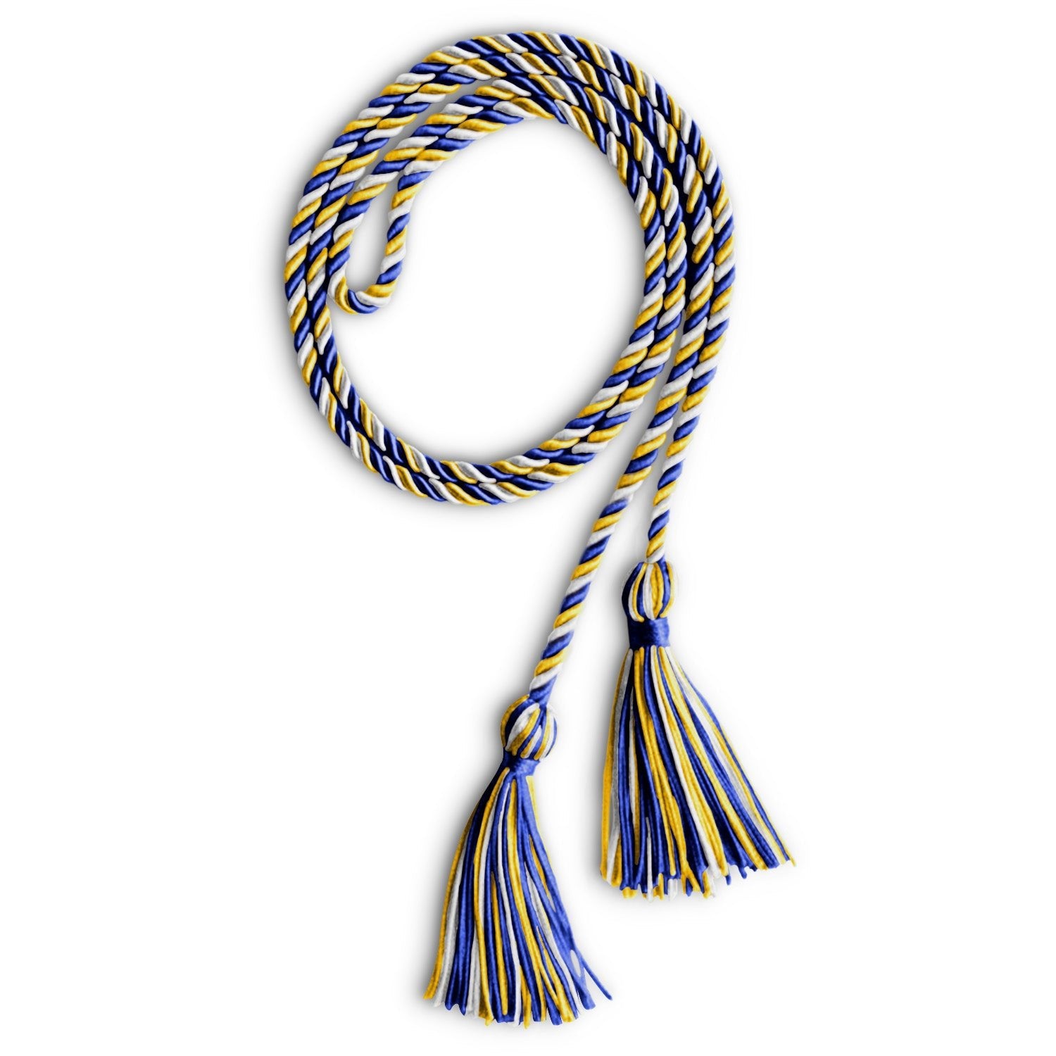 Single Graduation Honor Cord Royal Blue/Gold/White - Endea Graduation