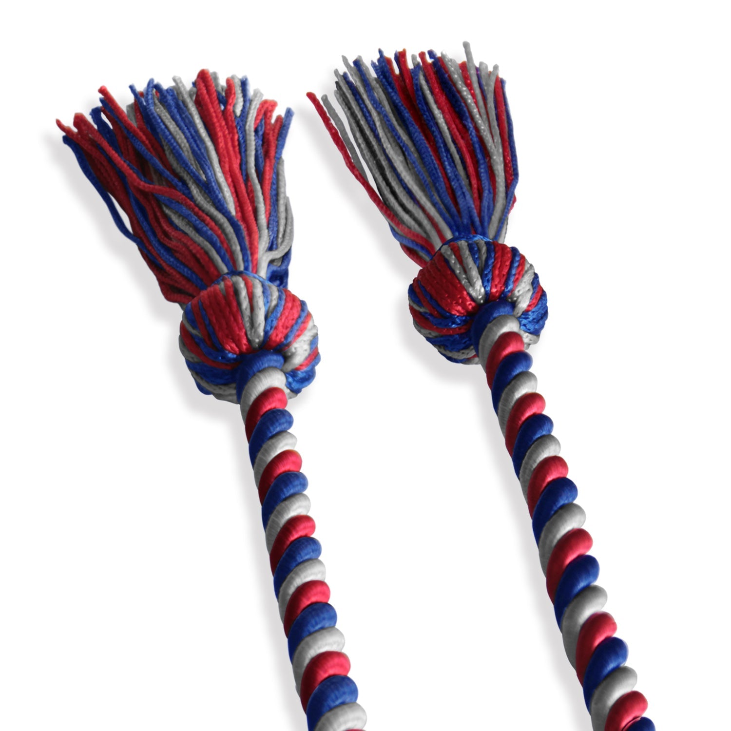 Single Graduation Honor Cord Royal Blue/Red/Silver - Endea Graduation