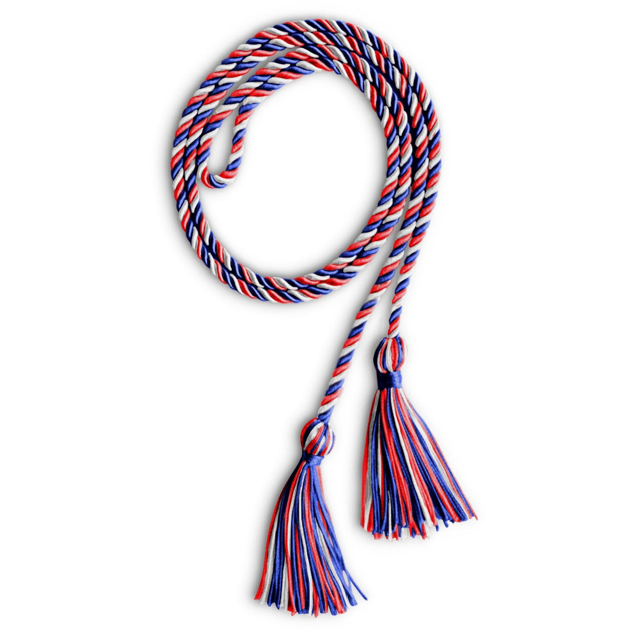 Single Graduation Honor Cord Royal Blue/Red/White - Endea Graduation