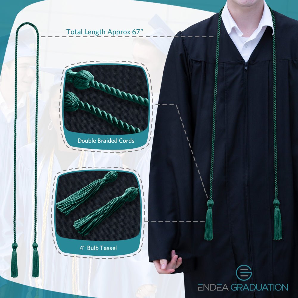 Single Graduation Honor Cord Teal - Endea Graduation