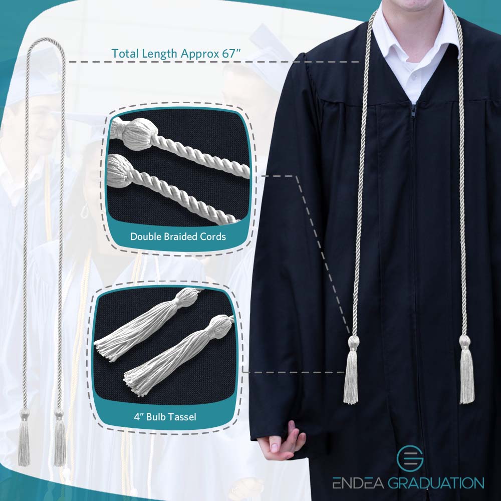 Single Graduation Honor Cord White - Endea Graduation