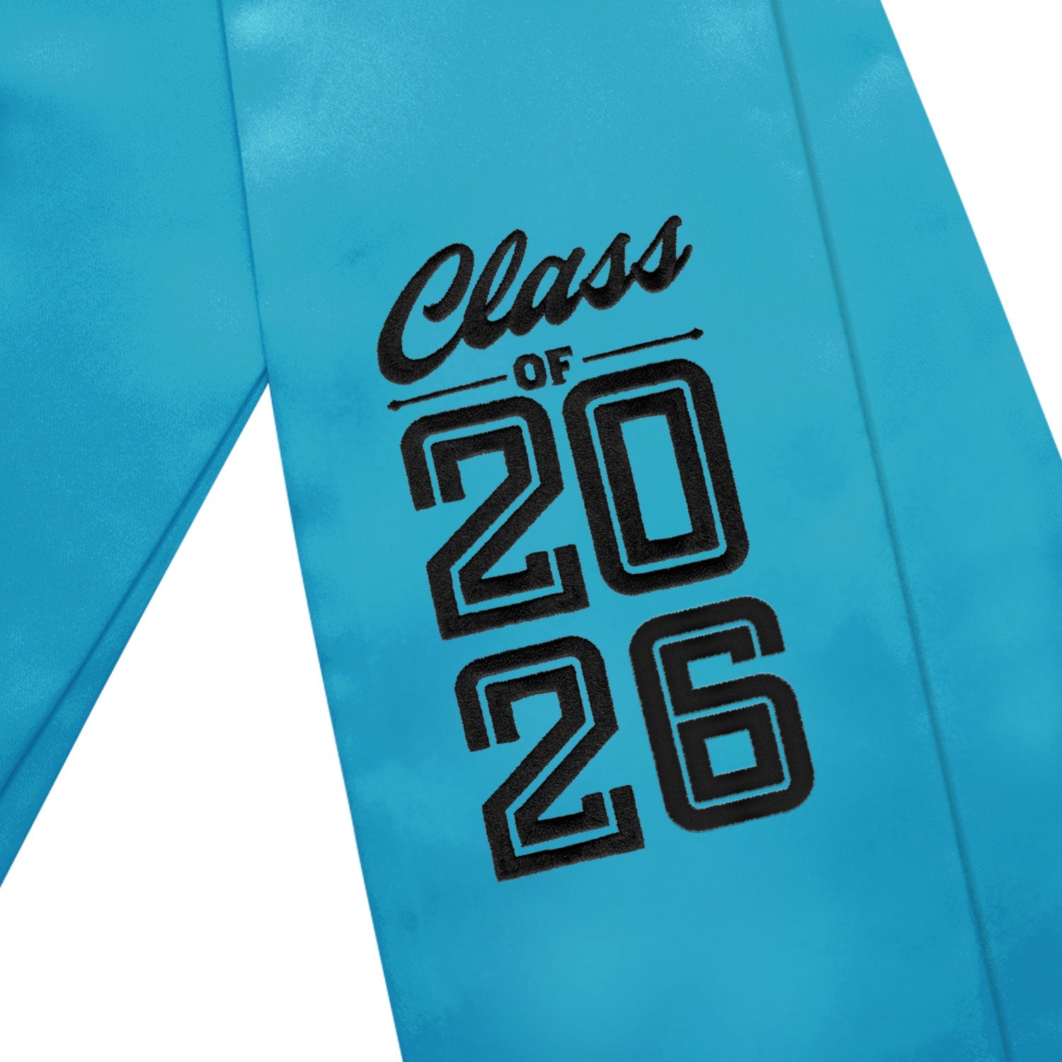 Turquoise Class of 2026 Graduation Stole/Sash with Classic Tips - Endea Graduation