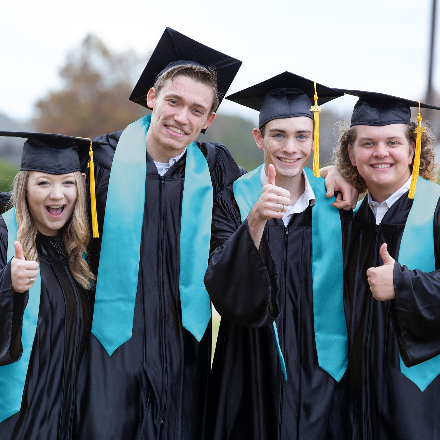 Turquoise Graduation Stole - Endea Graduation