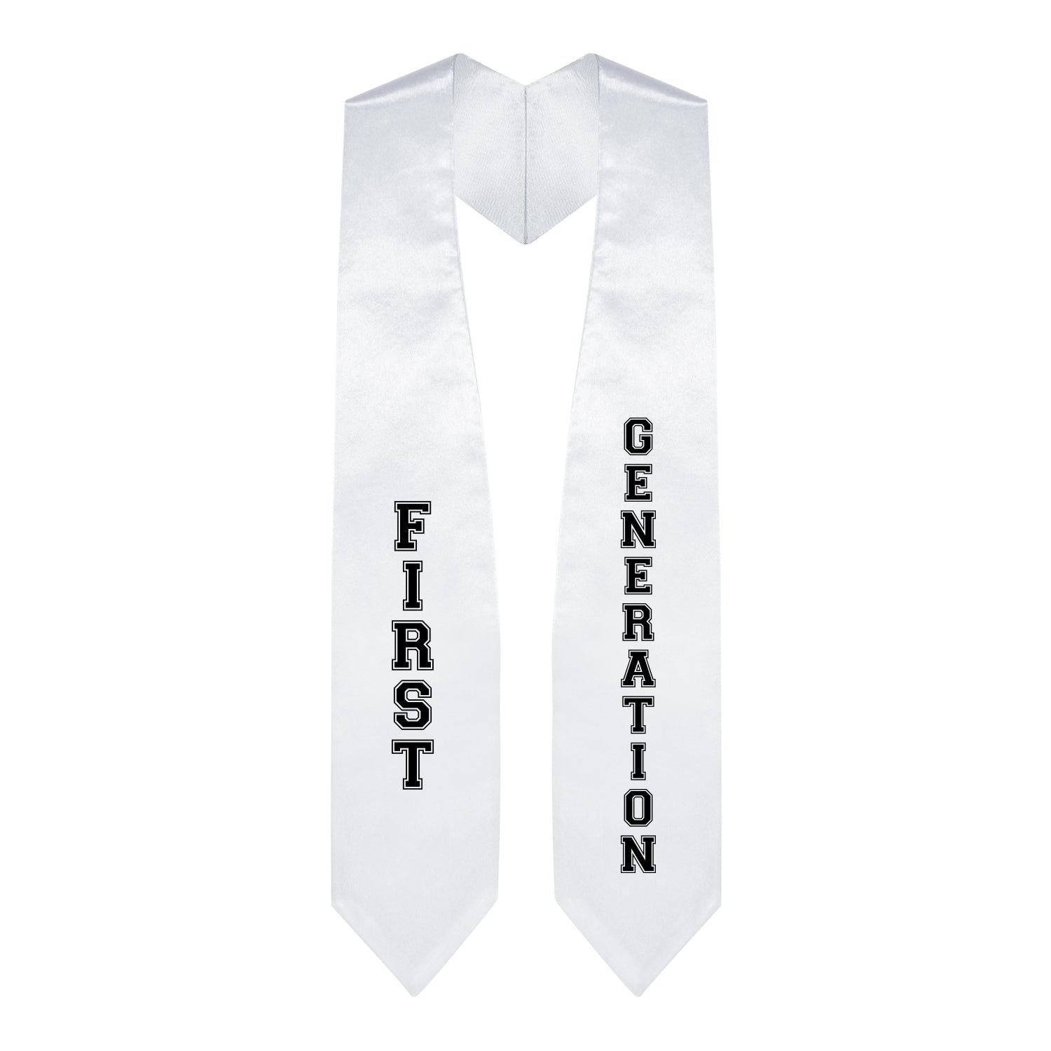 White First Generation Graduate Stole/Sash with Classic Tips - Endea Graduation