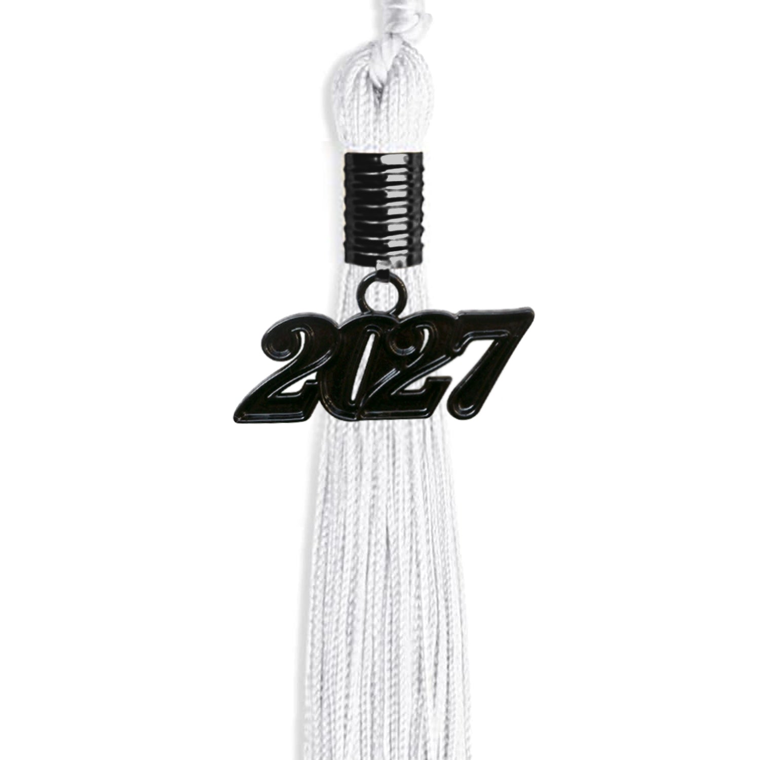 White Graduation Tassel with Black Date Drop - Endea Graduation