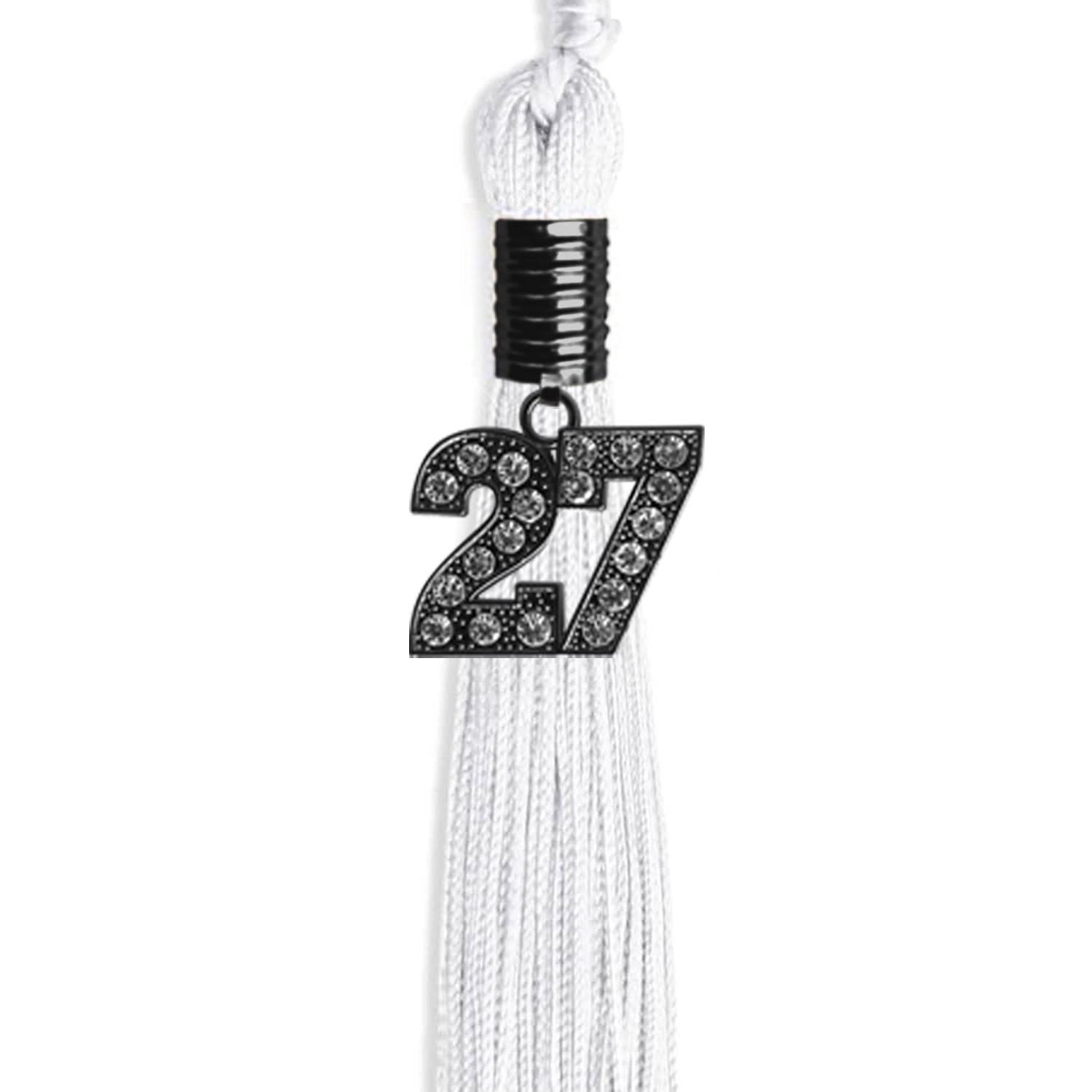 White Graduation Tassel with Black Date Drop - Endea Graduation