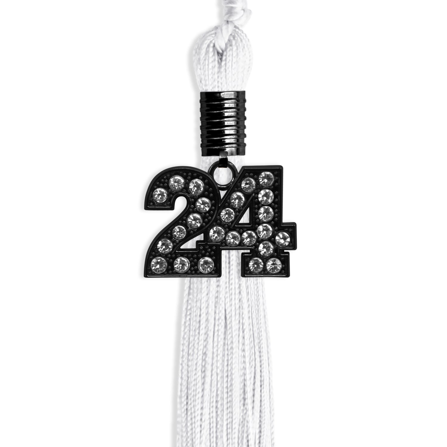 White Graduation Tassel with Black Date Drop - Endea Graduation