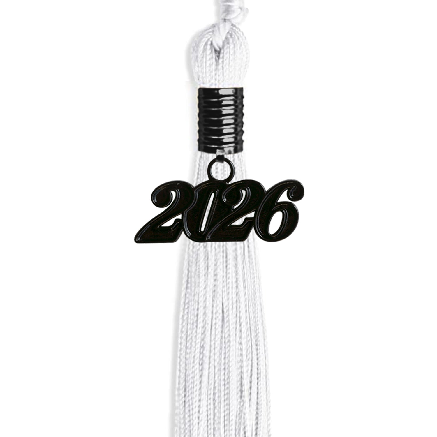 White Graduation Tassel with Black Date Drop - Endea Graduation