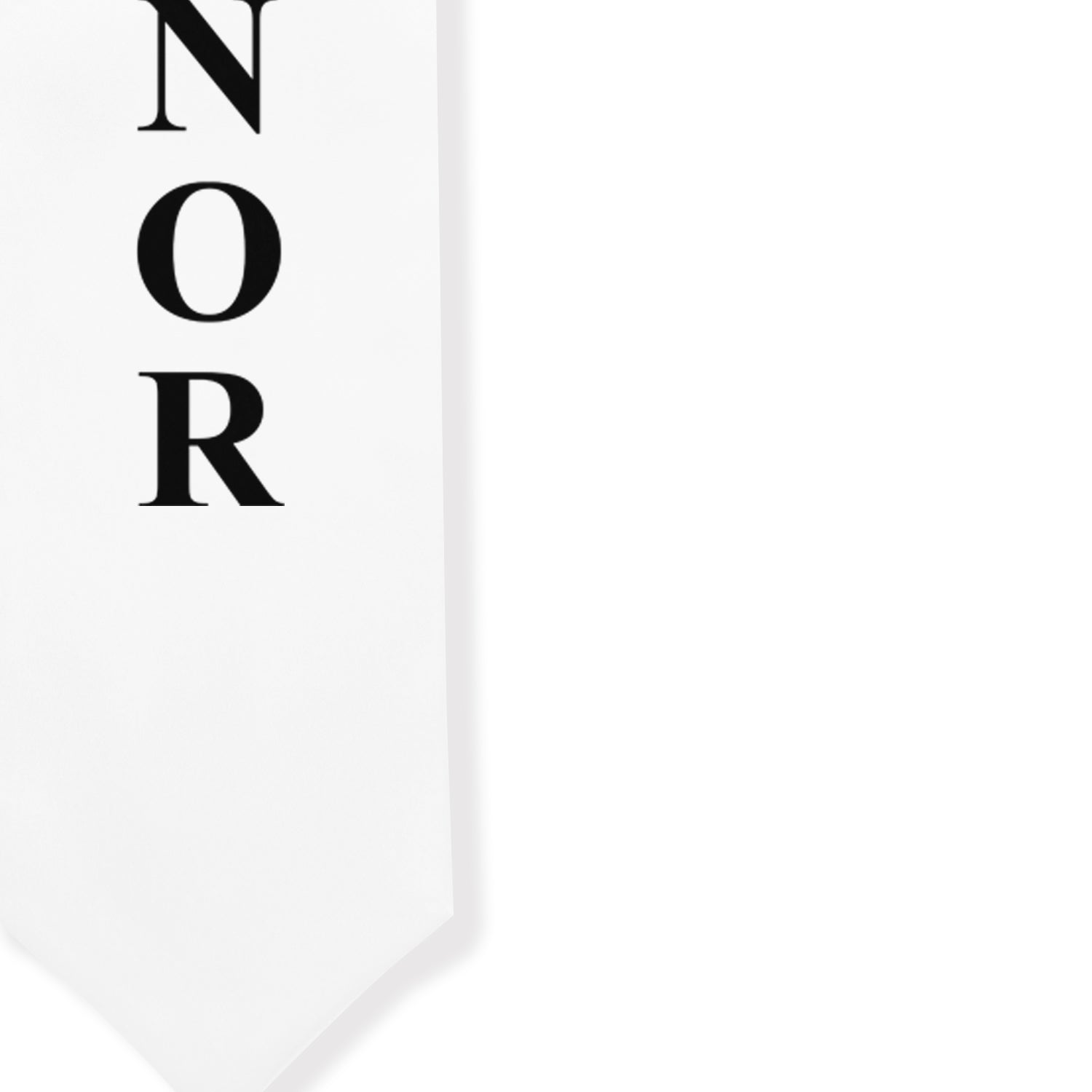 White Honors Graduation Stole/Sash with Classic Tips - Endea Graduation