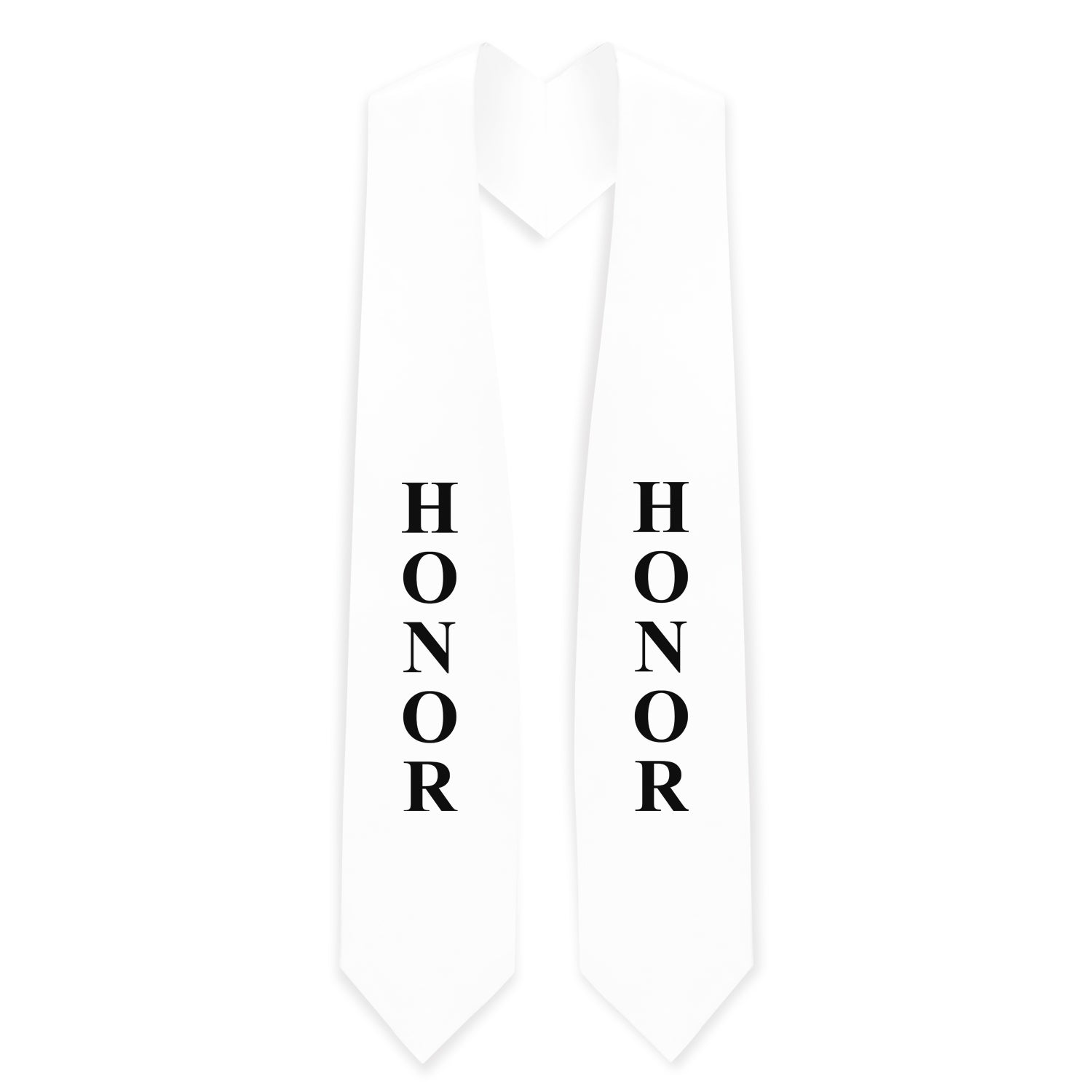 White Honors Graduation Stole/Sash with Classic Tips - Endea Graduation