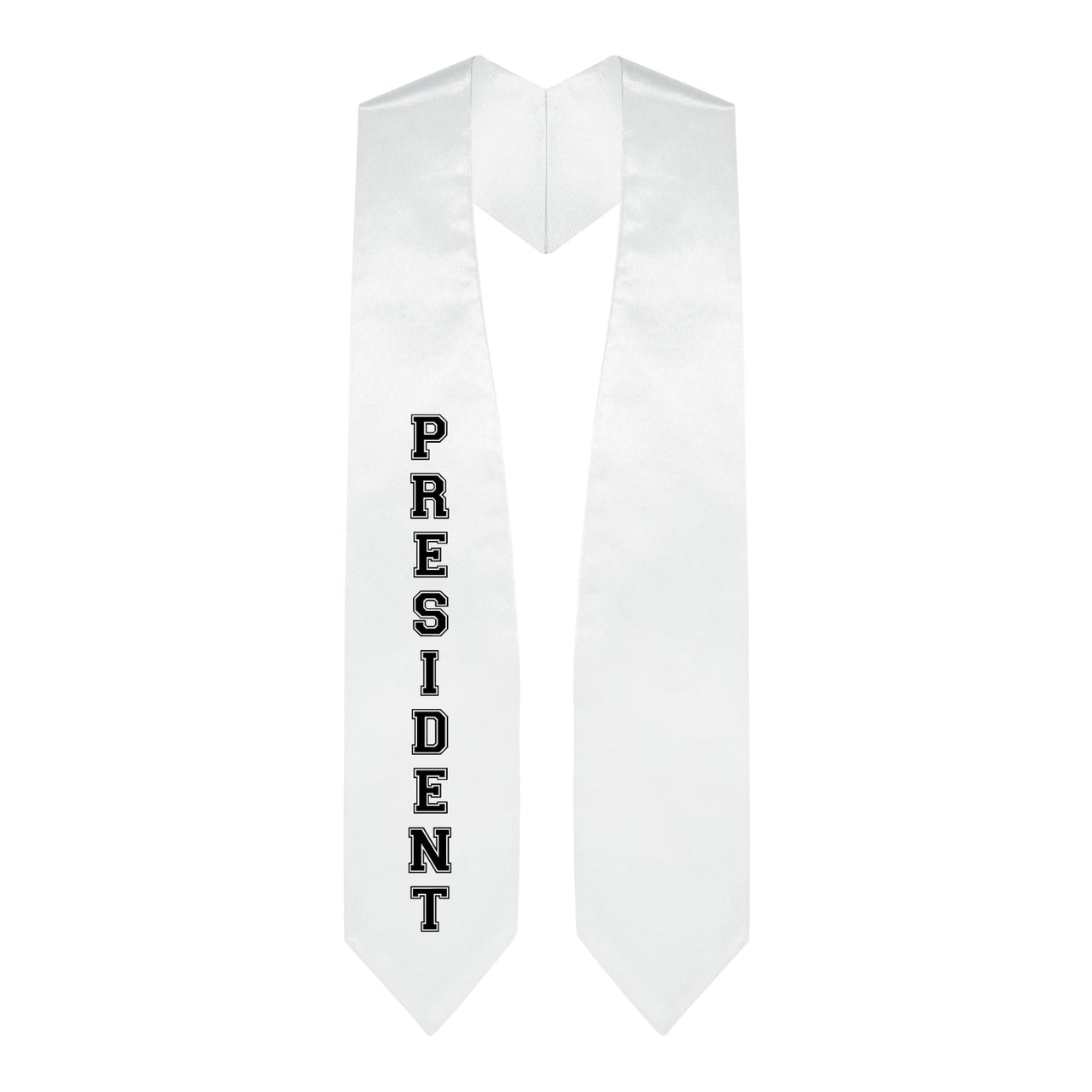 White President Graduation Stole - Endea Graduation