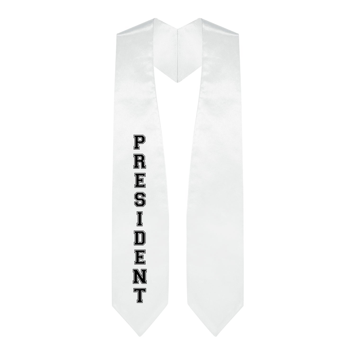 White President Graduation Stole - Endea Graduation