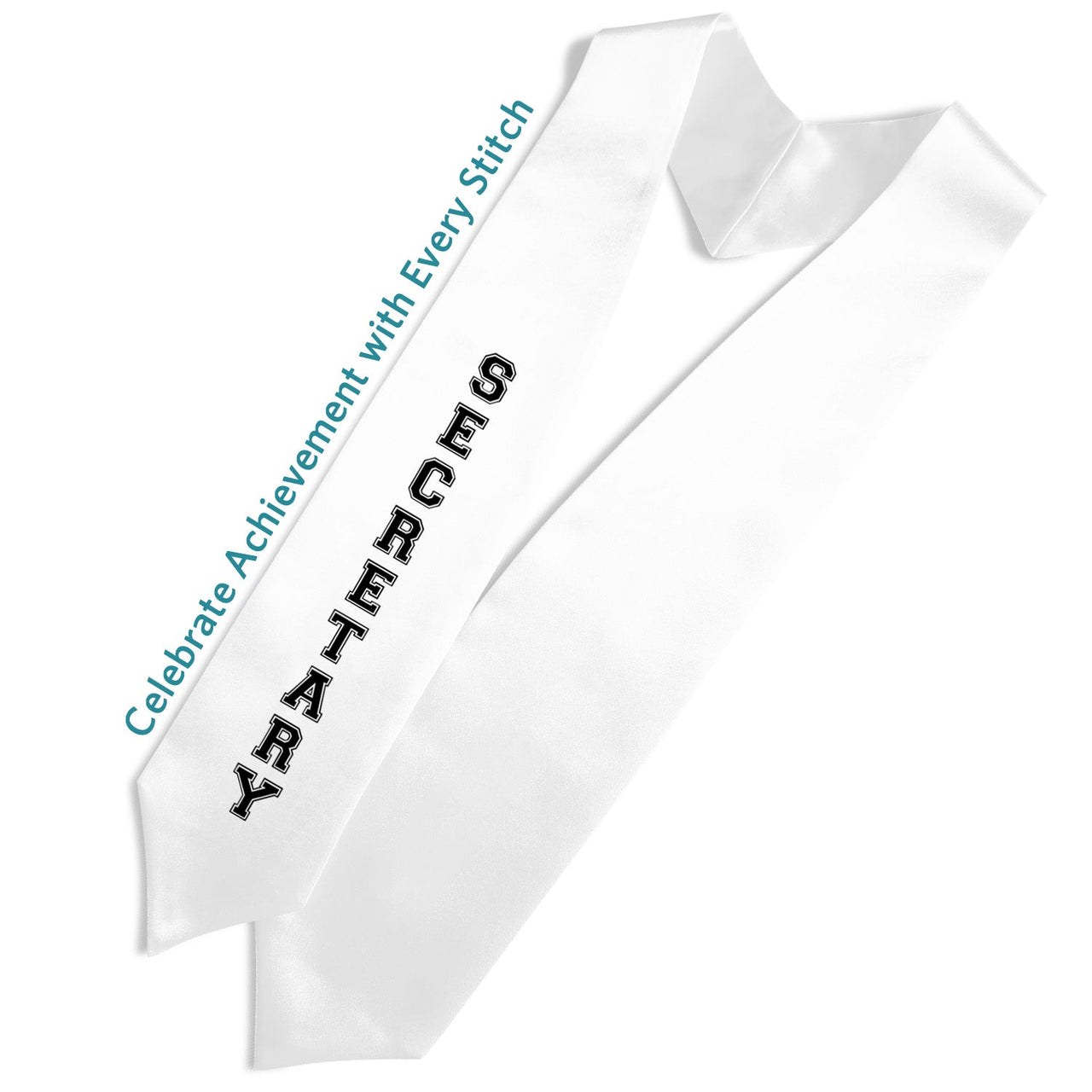 White Secretary Graduation Stole - Endea Graduation