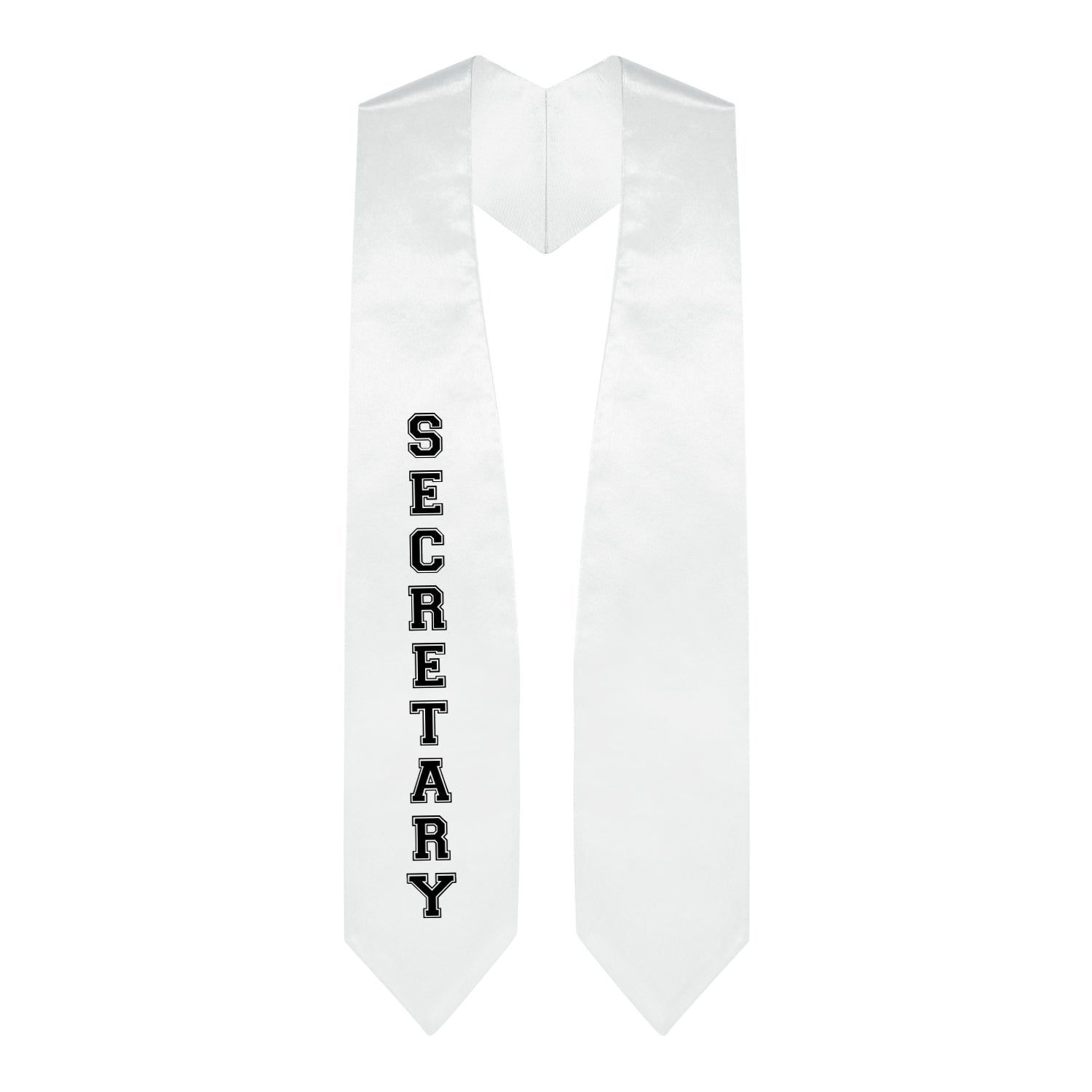 White Secretary Graduation Stole - Endea Graduation