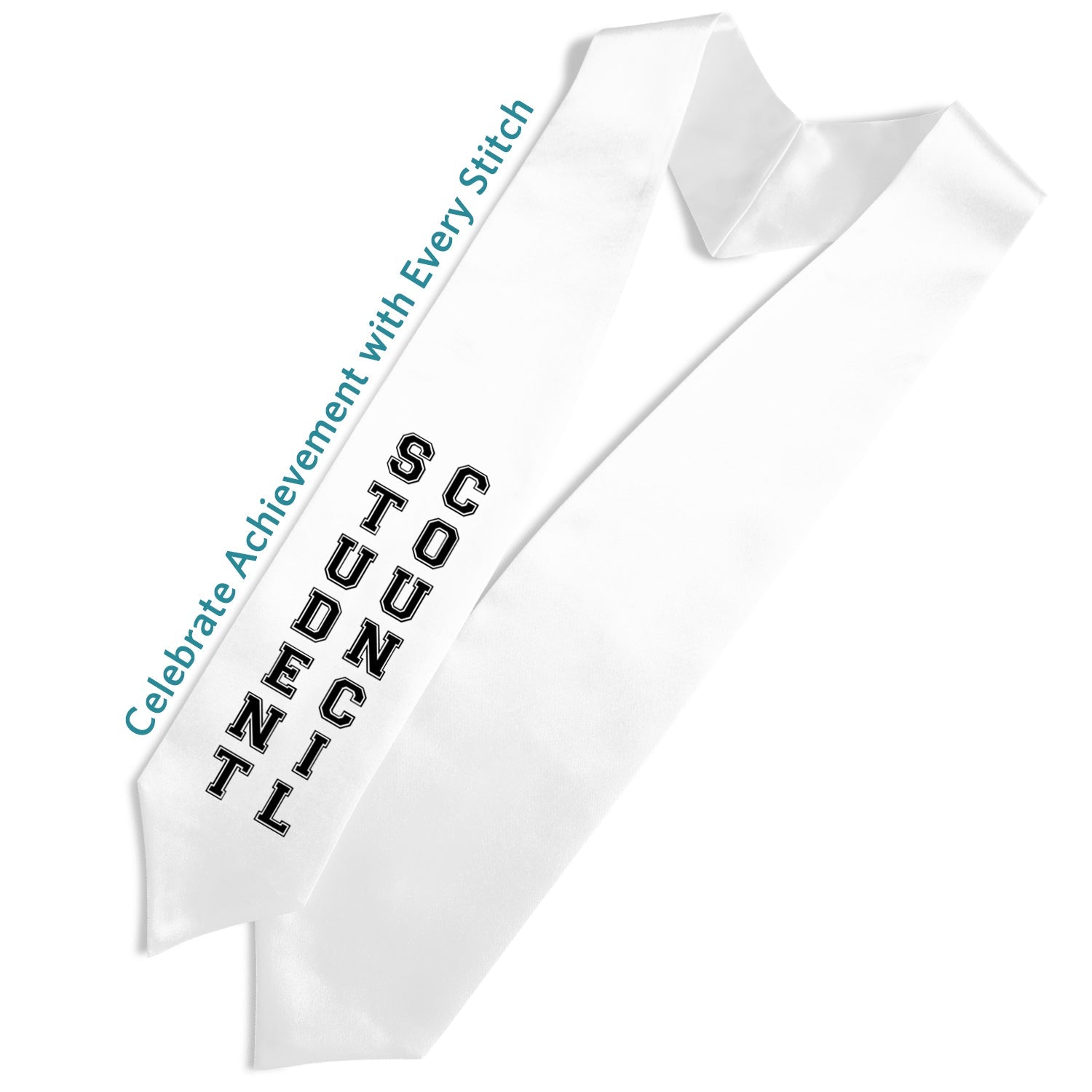 White Student Council Graduation Stole - Endea Graduation
