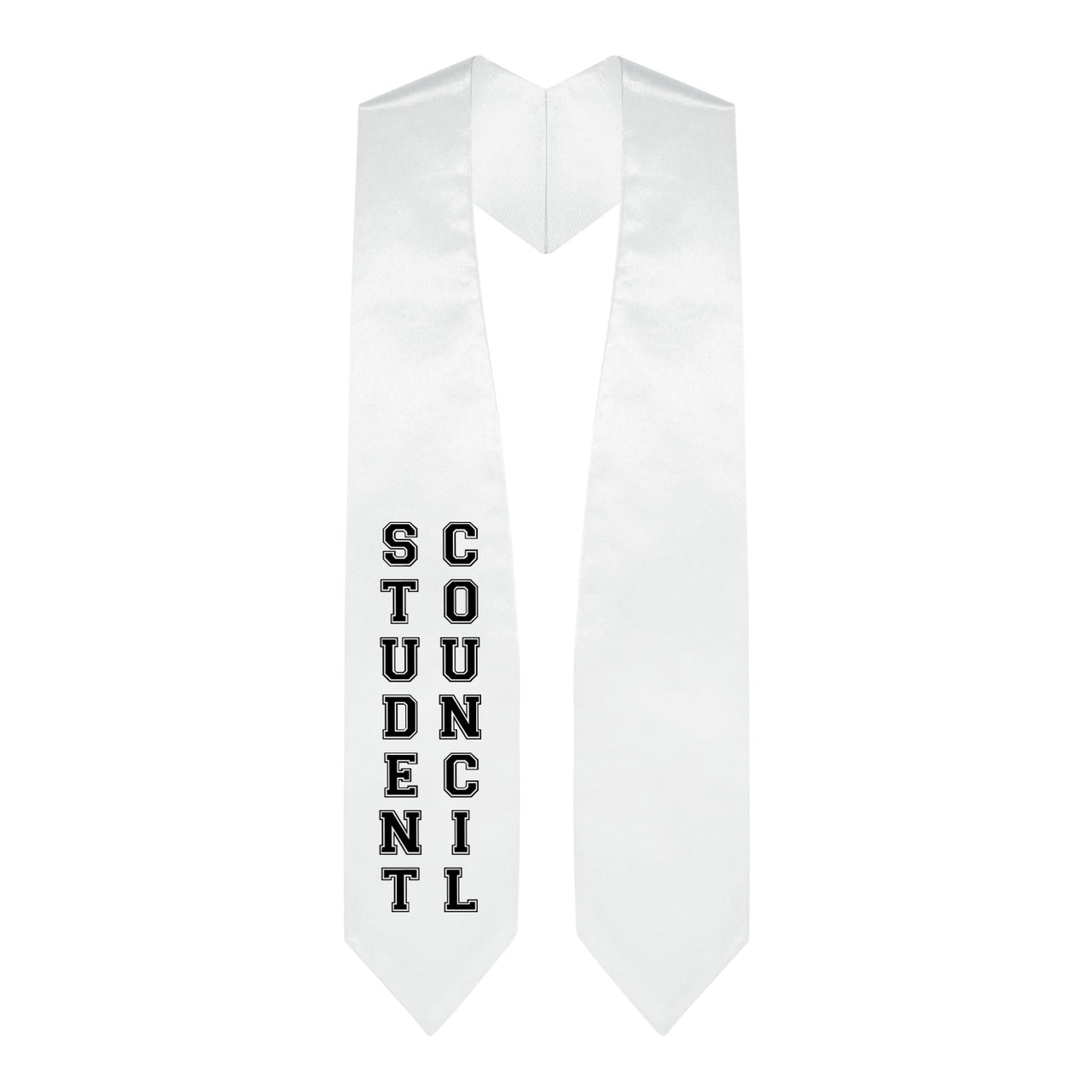 White Student Council Graduation Stole - Endea Graduation