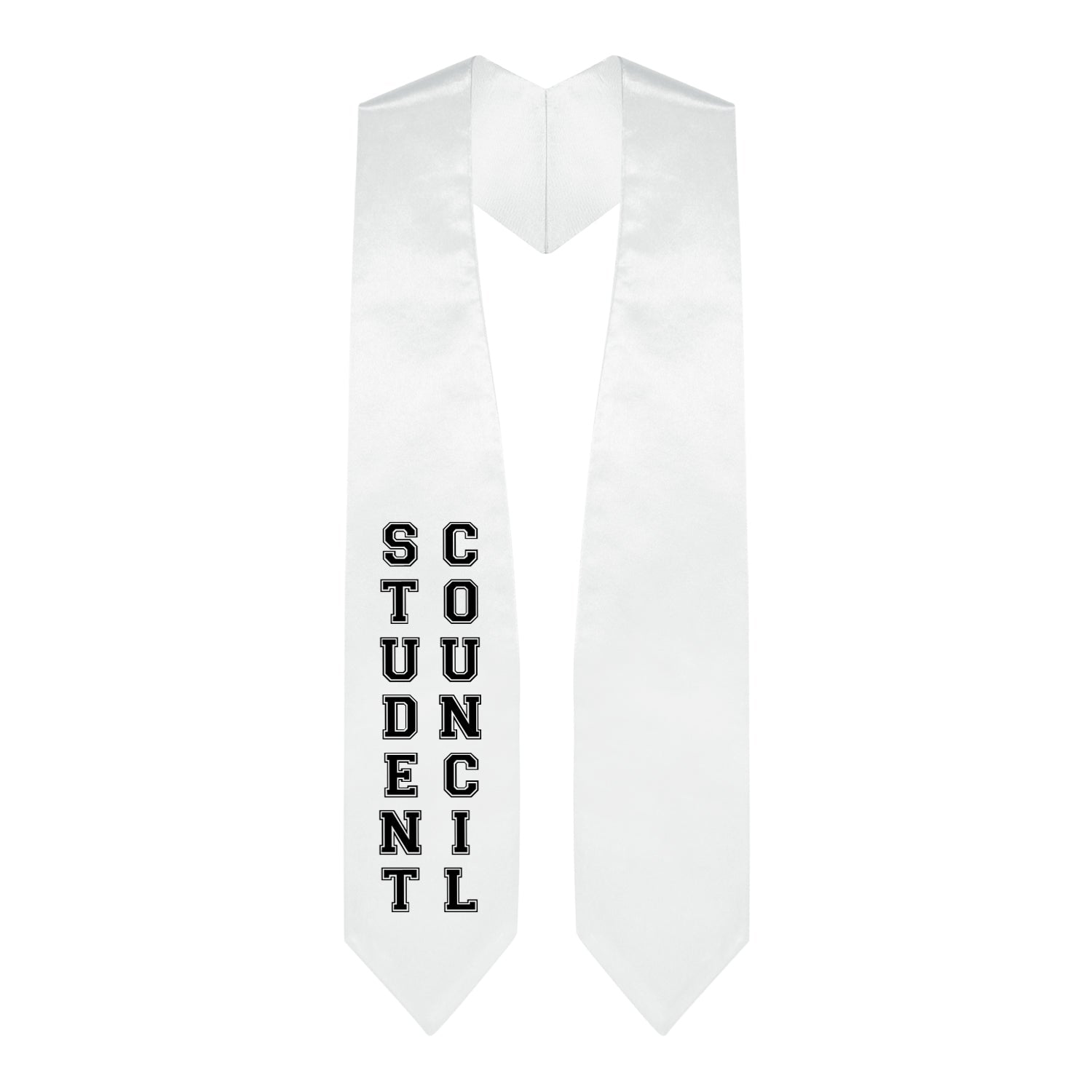 White Student Council Graduation Stole - Endea Graduation