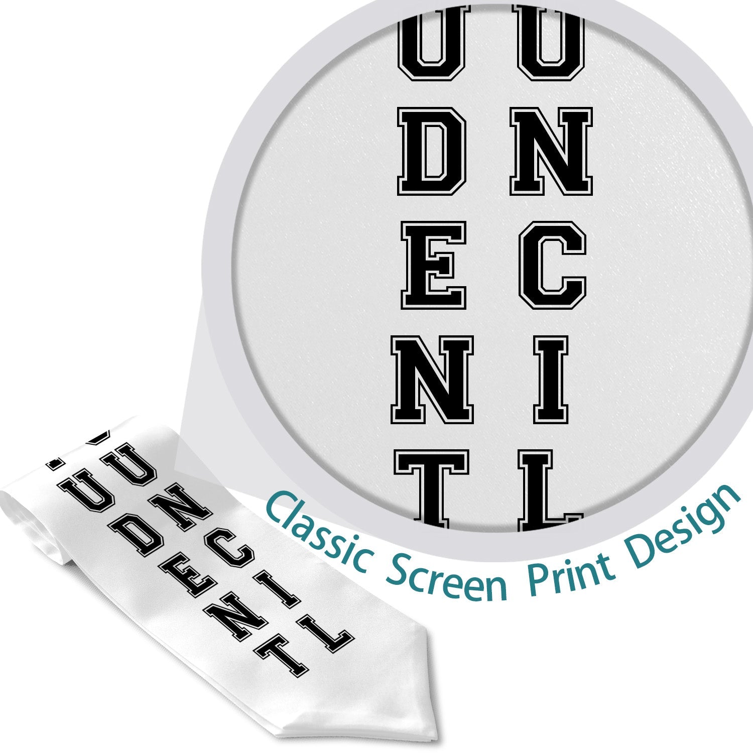 White Student Council Graduation Stole - Endea Graduation