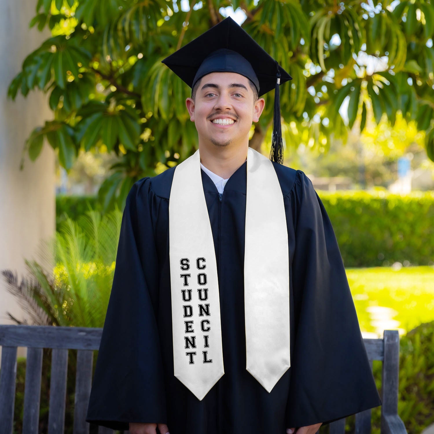 White Student Council Graduation Stole - Endea Graduation