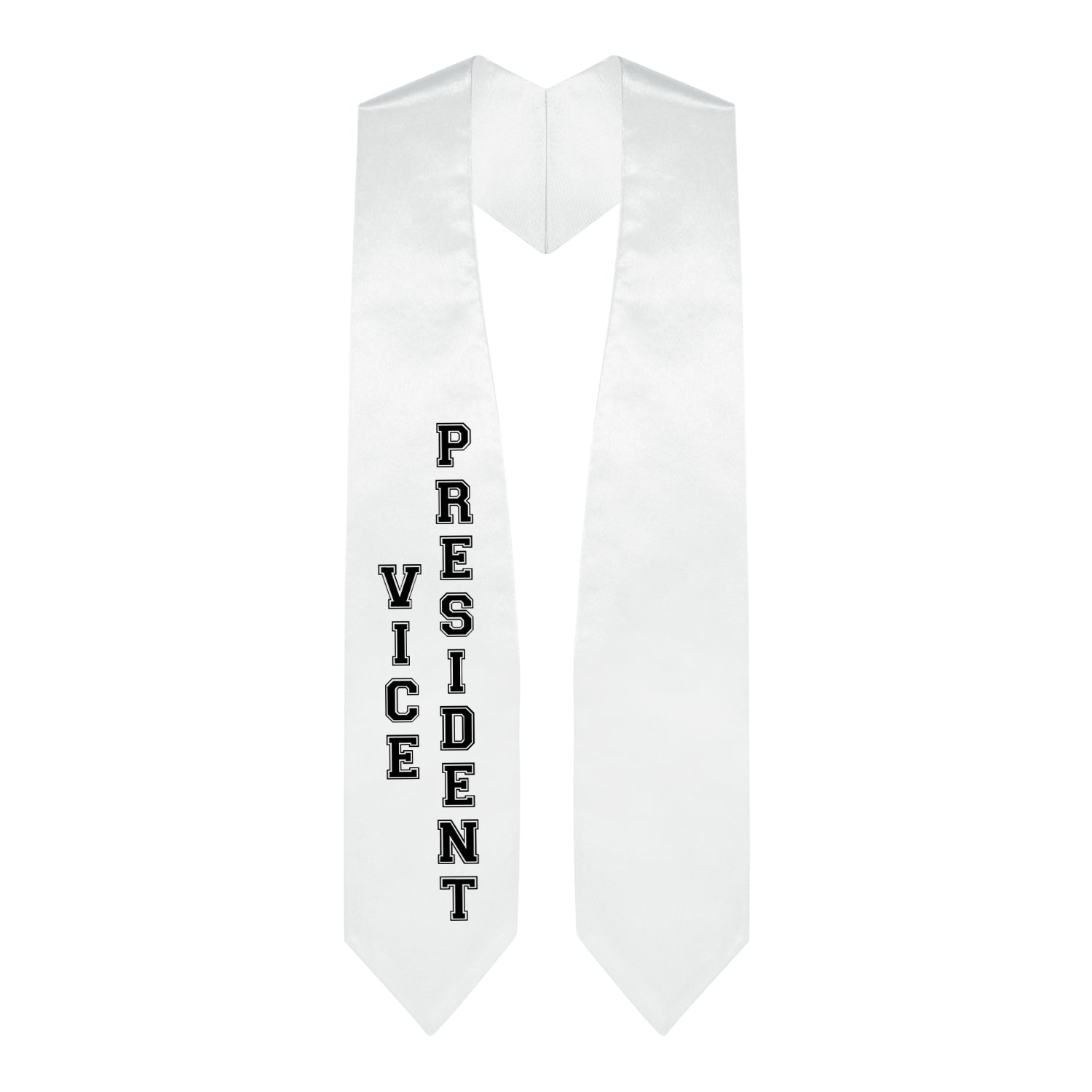 White Vice President Graduation Stole - Endea Graduation