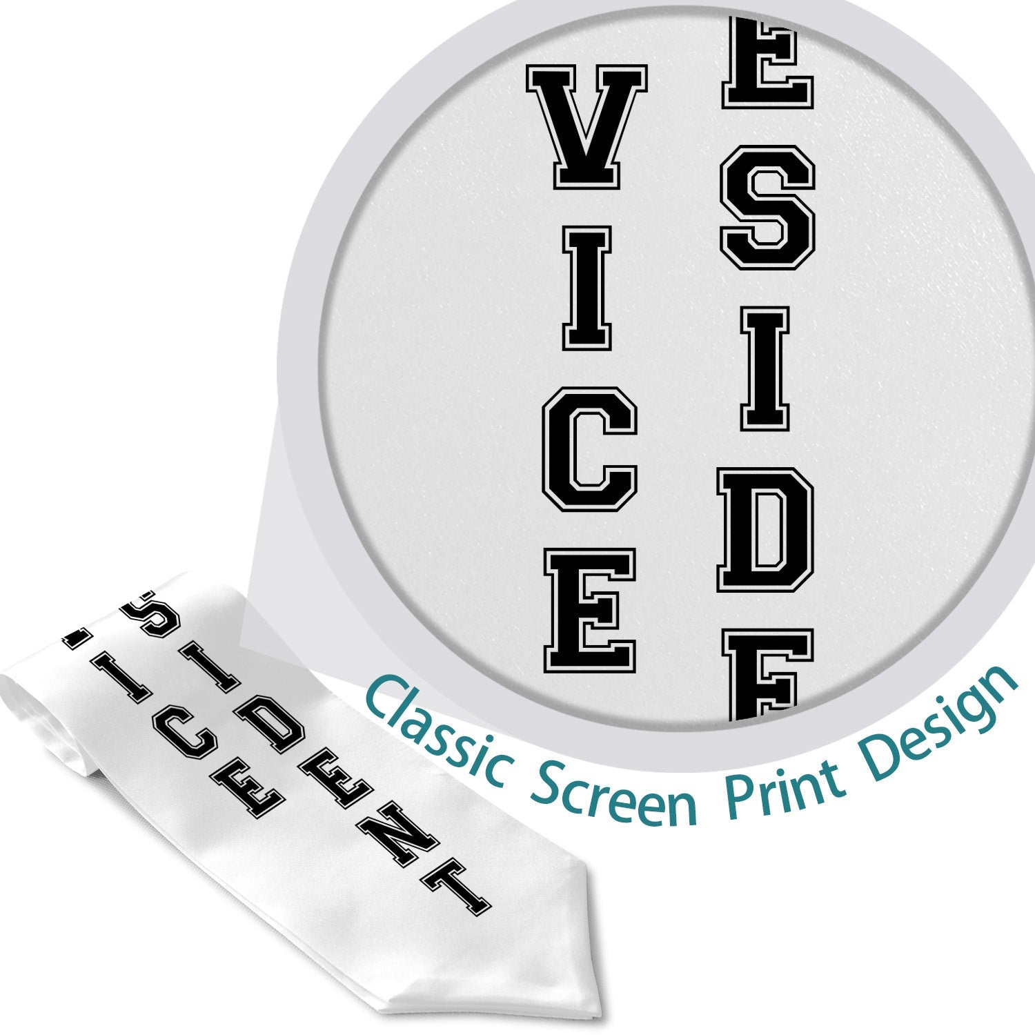 White Vice President Graduation Stole - Endea Graduation