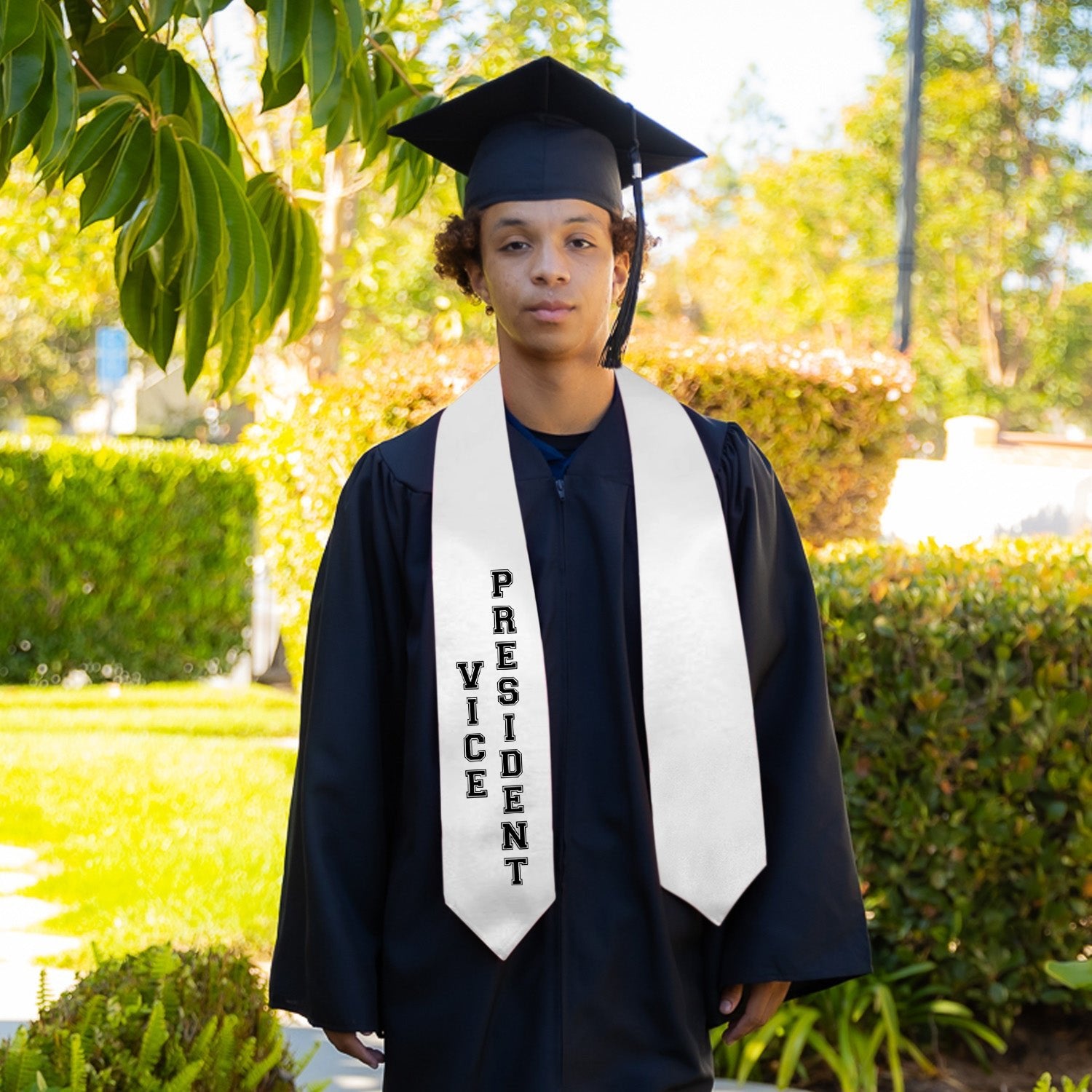 White Vice President Graduation Stole - Endea Graduation