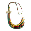 Kente Mixed Color Graduation Tassel With Gold Date Drop