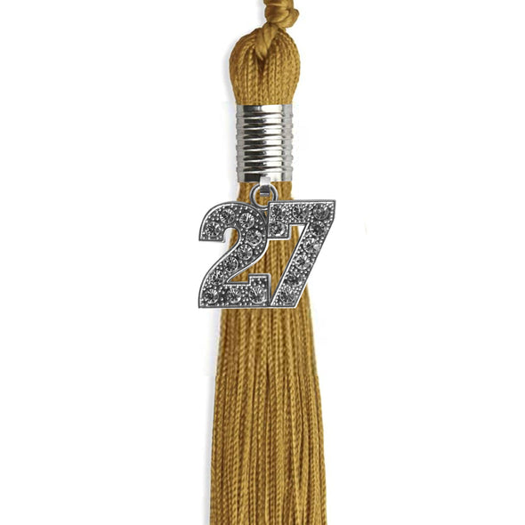 Antique Gold Graduation Tassel With Silver Date Drop - Endea Graduation