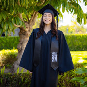 Black Class of 2024 Graduation Stole/Sash With Classic Tips - Endea Graduation