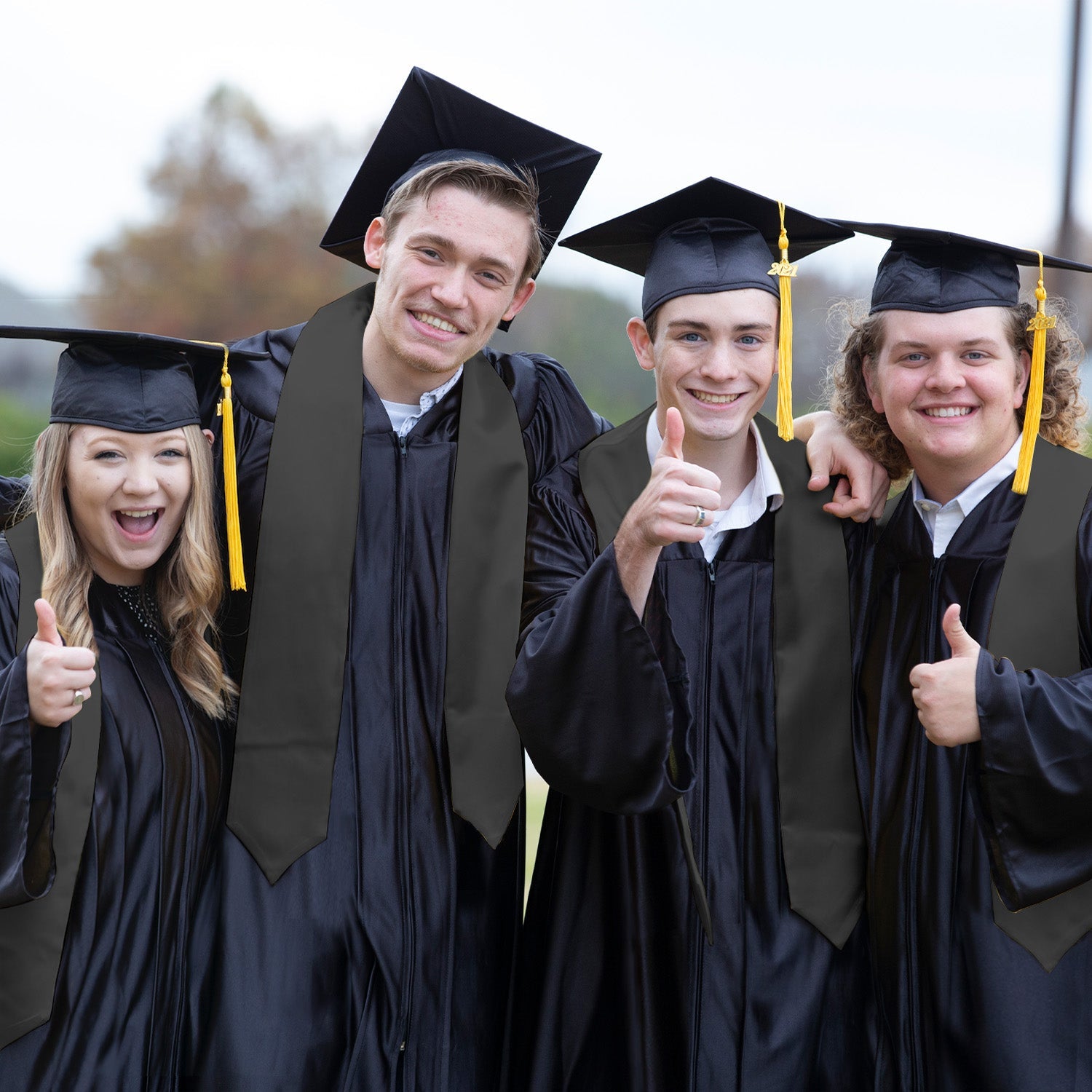 Black Graduation Stole - Endea Graduation