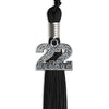 Black Graduation Tassel With Silver Date Drop - Endea Graduation