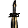Black/Antique Gold Mixed Color Graduation Tassel With Black Date Drop - Endea Graduation