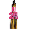 Black/Gold Mixed Color Graduation Tassel With Pink Bling Charm 2024 - Endea Graduation