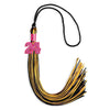 Black/Gold Mixed Color Graduation Tassel With Pink Bling Charm 2024 - Endea Graduation