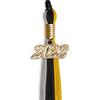 Black/Grey/Gold Graduation Tassel With Gold Date Drop - Endea Graduation