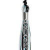 Black/Light Blue/White Mixed Color Graduation Tassel With Silver Stacked Date Drop - Endea Graduation