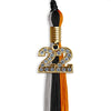 Black/Orange/Grey Graduation Tassel With Gold Date Drop - Endea Graduation